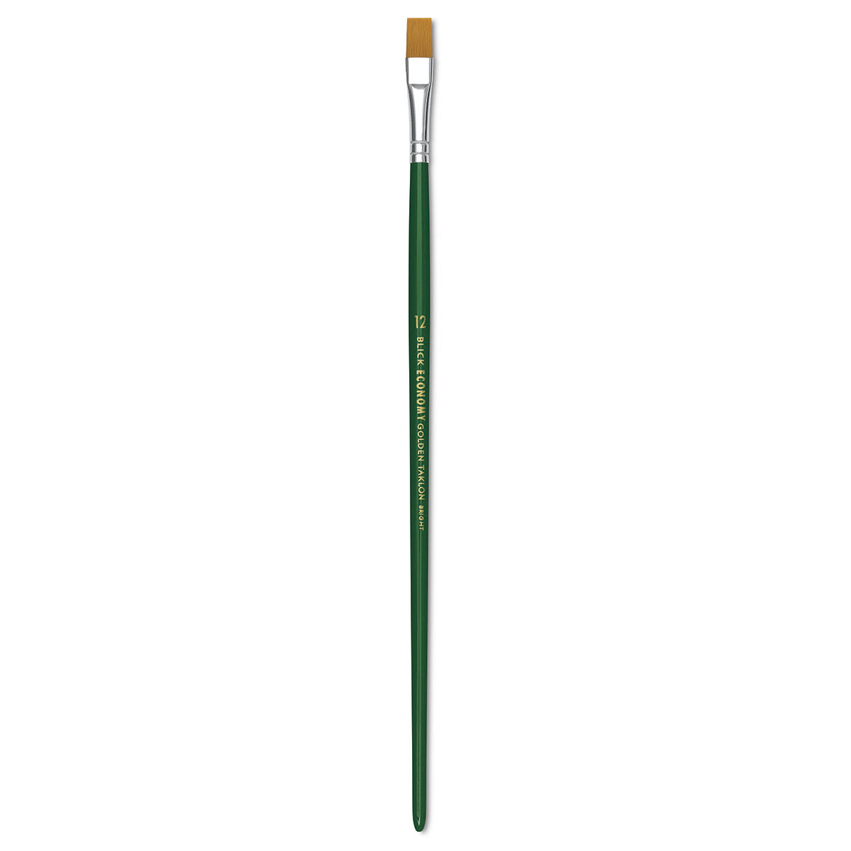 Blick Economy Golden Taklon Brush - Bright, Long Handle, Size 12