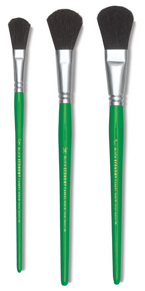 Blick Economy Camel Brushes-Oval Wash Short Handled  Assorted Sizes