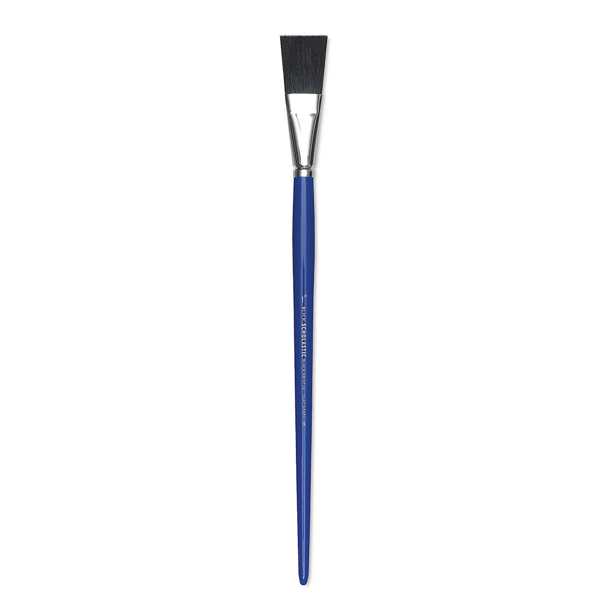 Blick Scholastic Black Bristle Brush - Easel, Long Handle, Size 1"