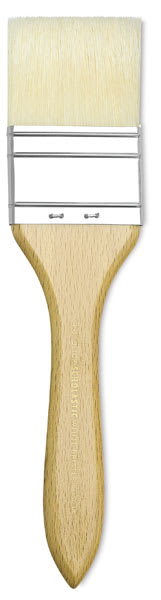 Blick Scholastic White Bristle Gesso Brush - Single brush shown upright

