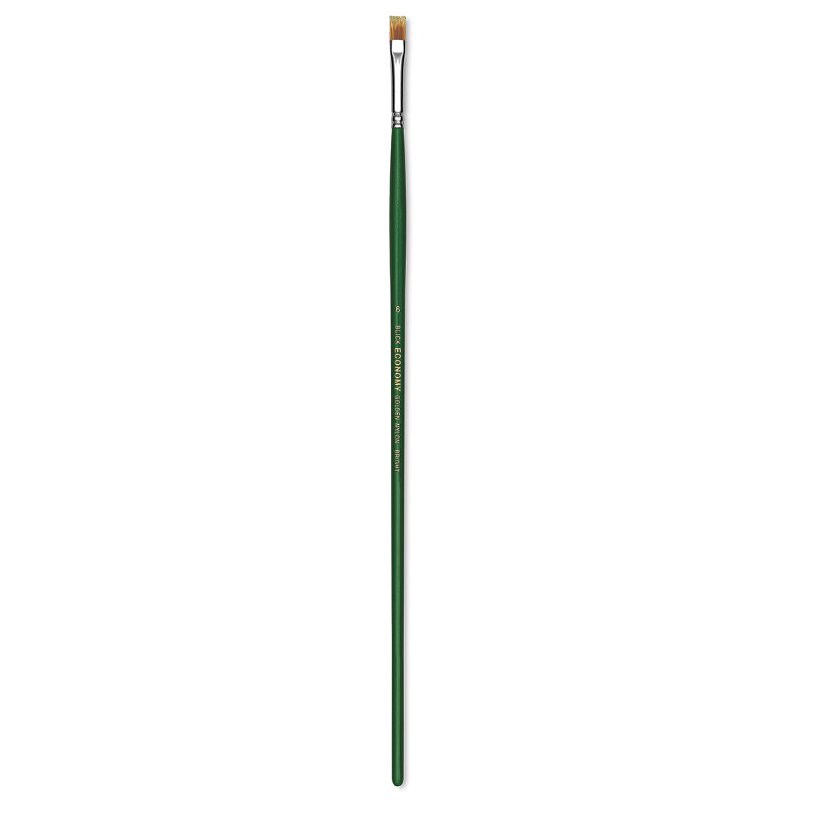 Blick Economy Golden Nylon Brush - Bright, Long Handle, Size 6