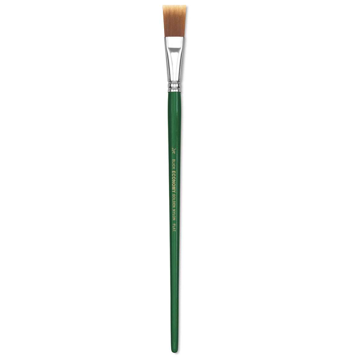 Blick Economy Golden Nylon Brush - Flat, Long Handle, 3/4"