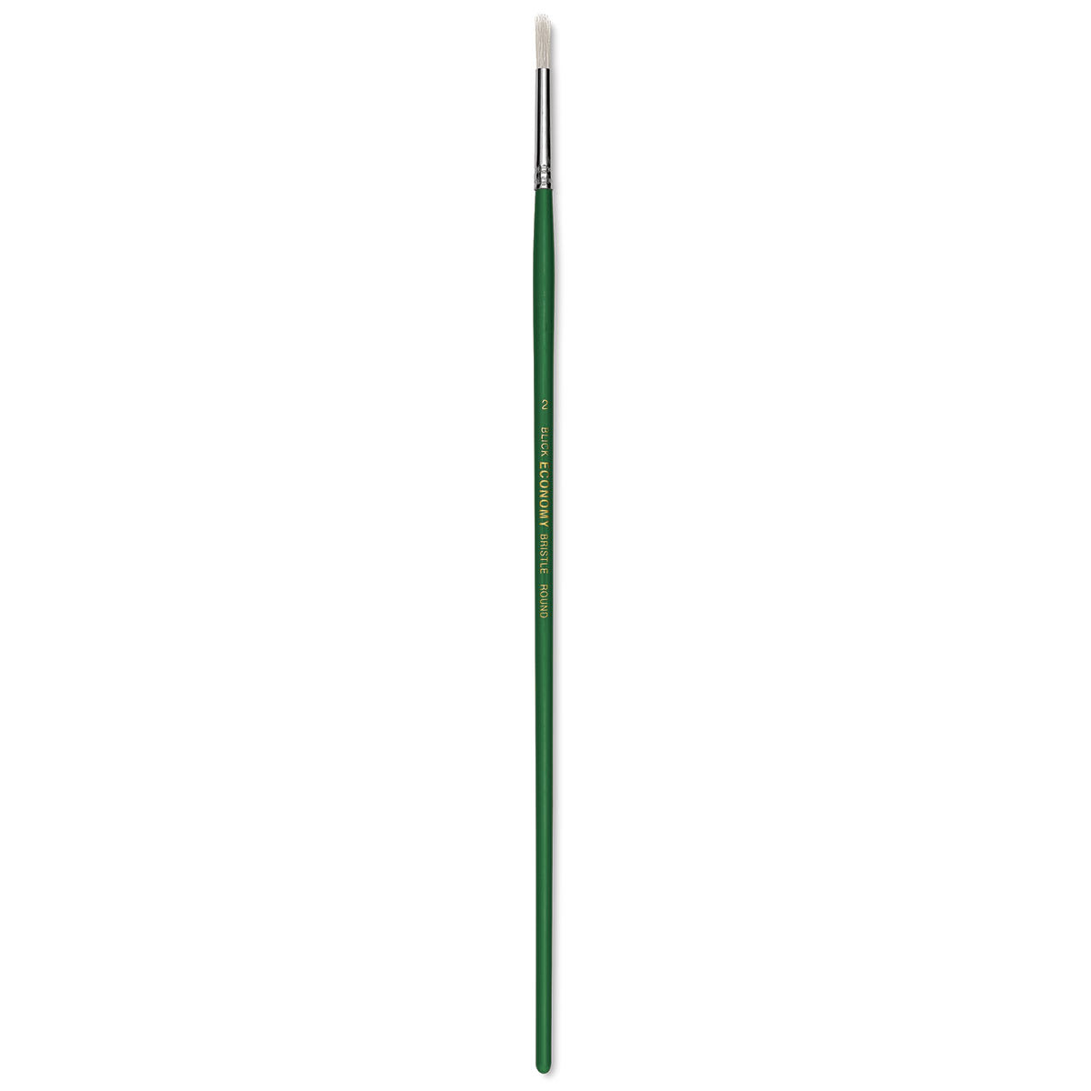 Blick Economy White Bristle Brush - Round, Size 2