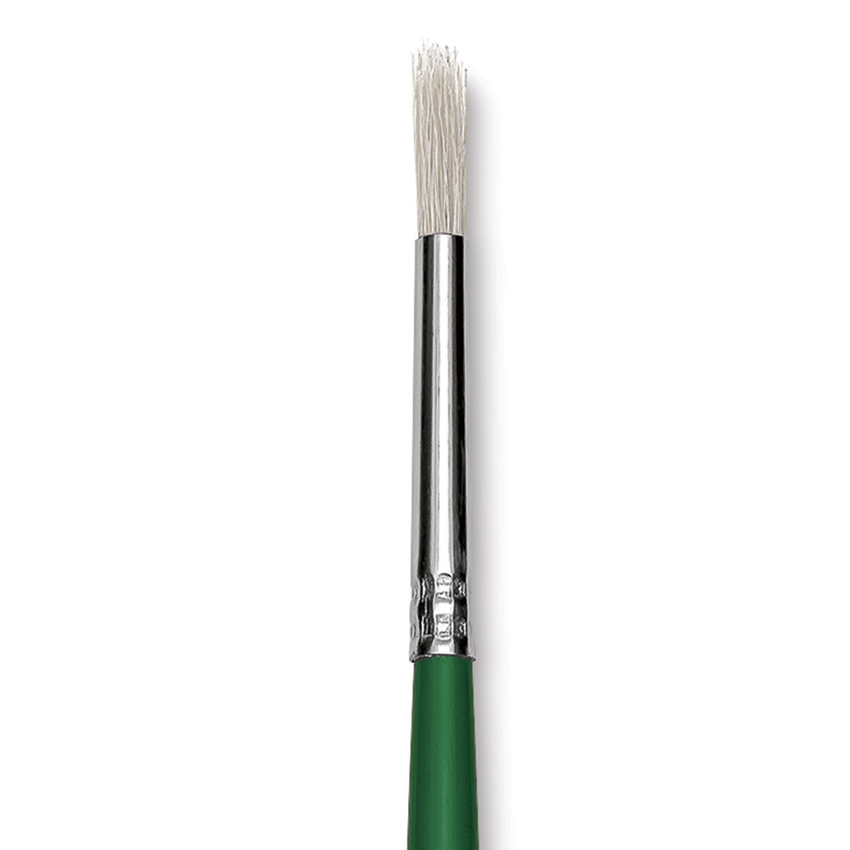 Blick Economy White Bristle Brush - Round, Size 2 close up