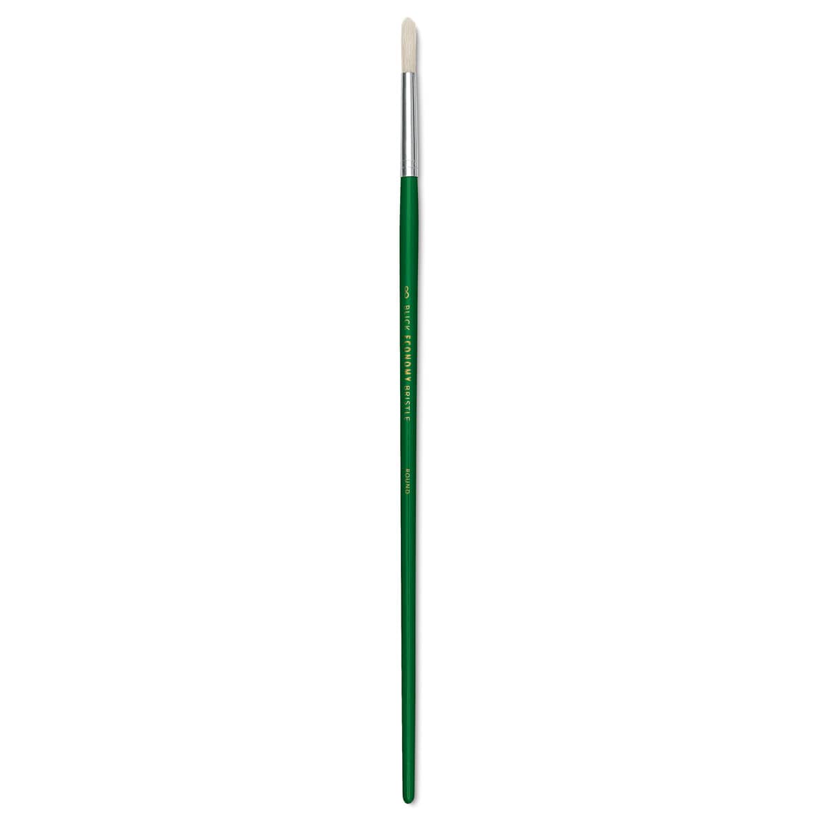 Blick Economy White Bristle Brush - Round, Size 8