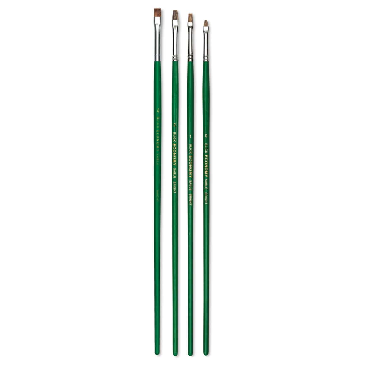 Blick Economy Sable Brush Set - Bright, Long Handle, Set of 4