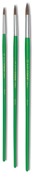 Blick Economy Sable Brushes - 3 Round brushes upright