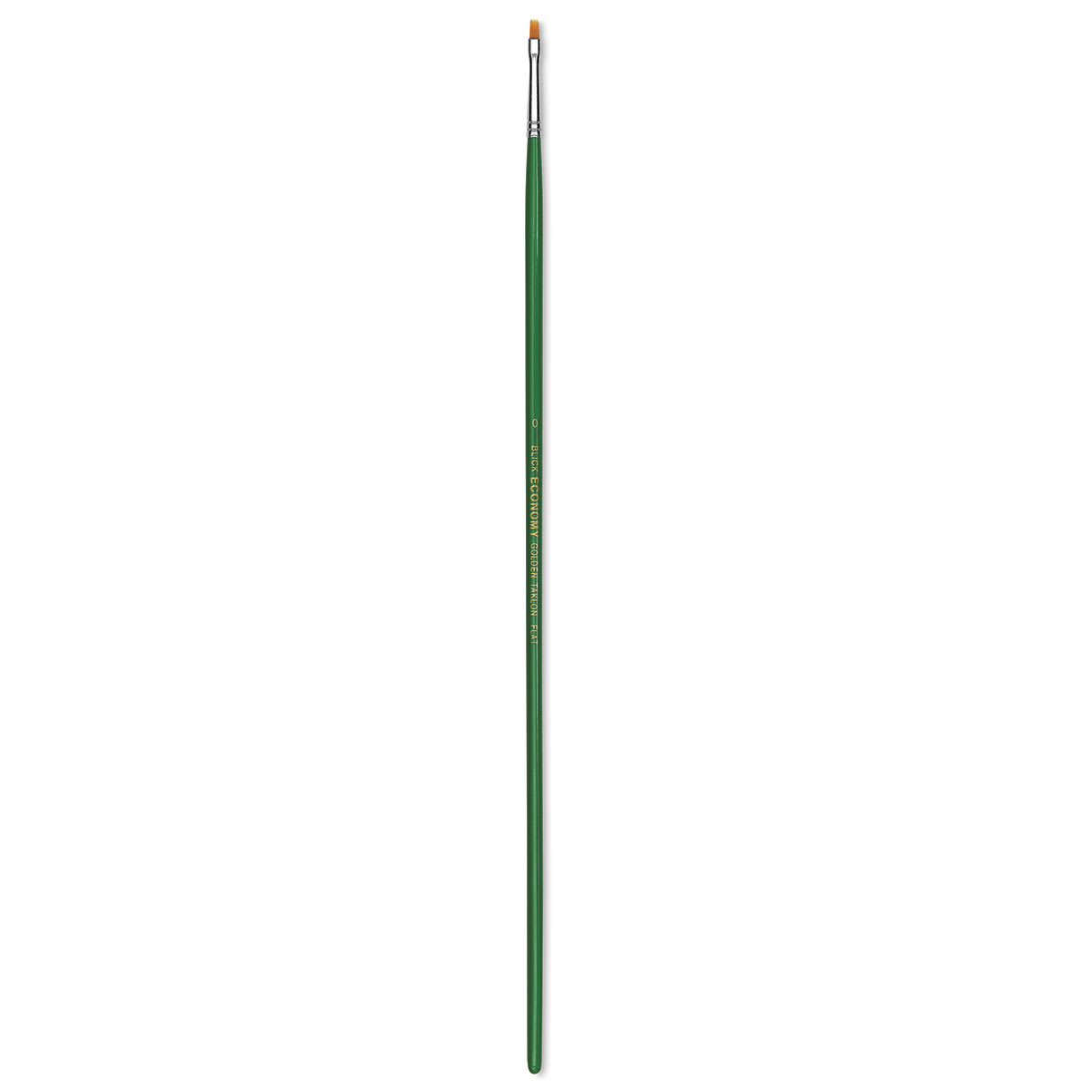 Blick Economy Golden Taklon Brush - Flat, Long Handle, Size 0