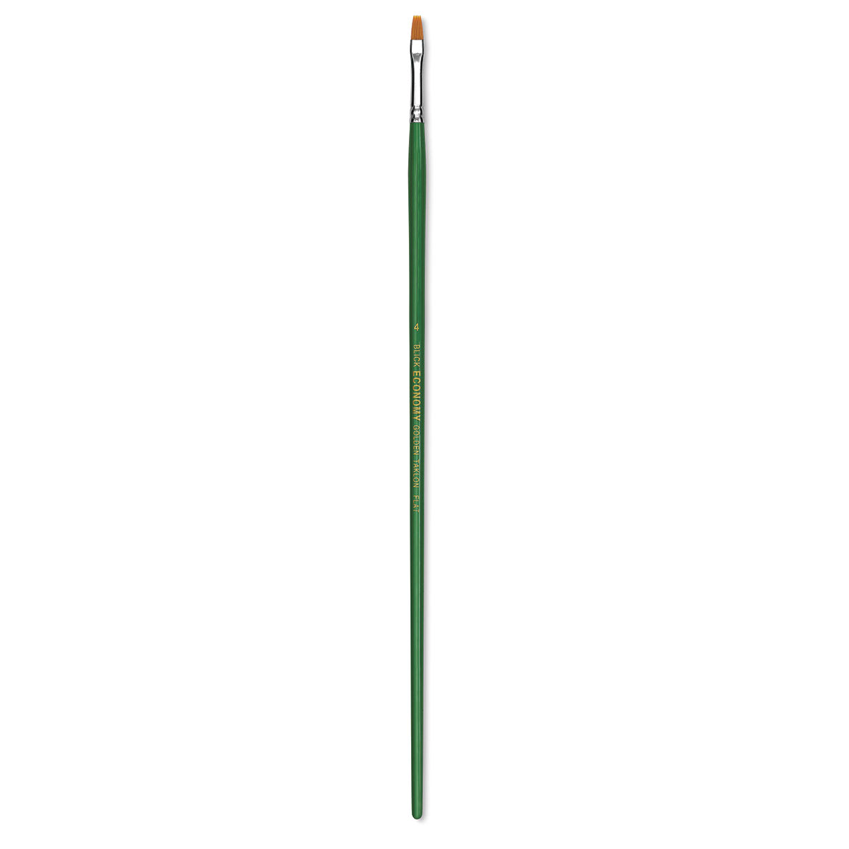 Blick Economy Golden Taklon Brush - Flat, Long Handle, Size 4