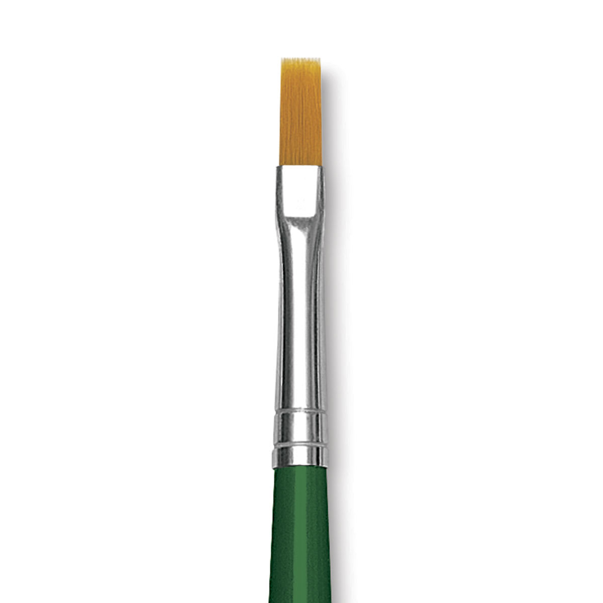 Blick Economy Golden Taklon Brush - Flat, Long Handle, Size 6 close up