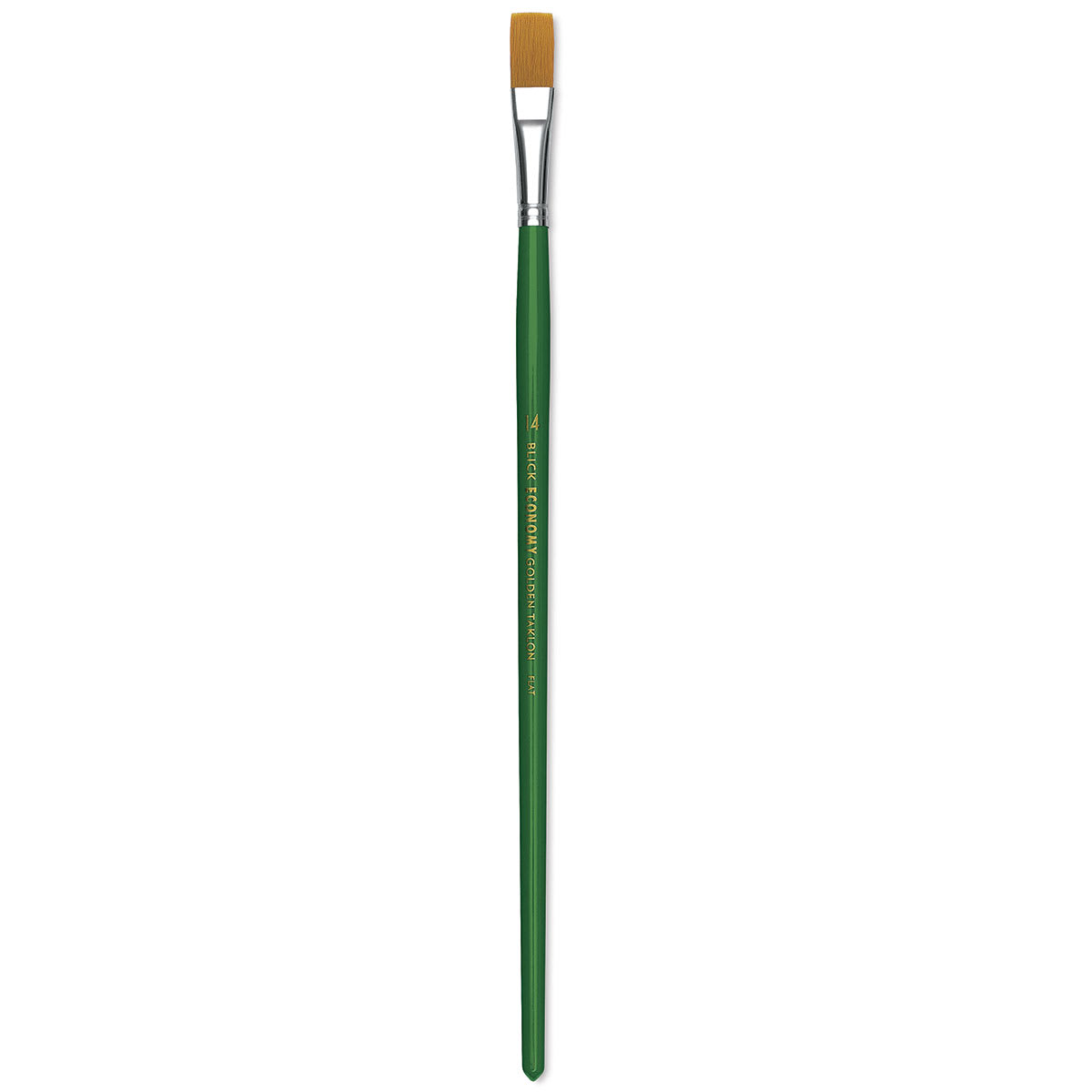 Blick Economy Golden Taklon Brush - Flat, Long Handle, Size 14