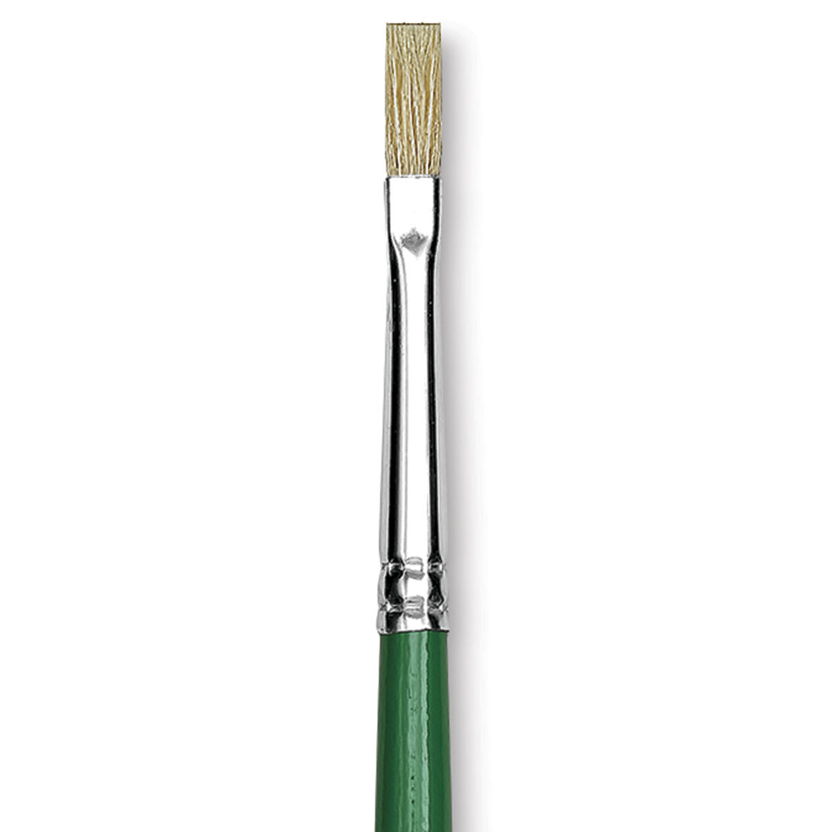 Blick Economy White Bristle Brush - Flat, Size 1 close up