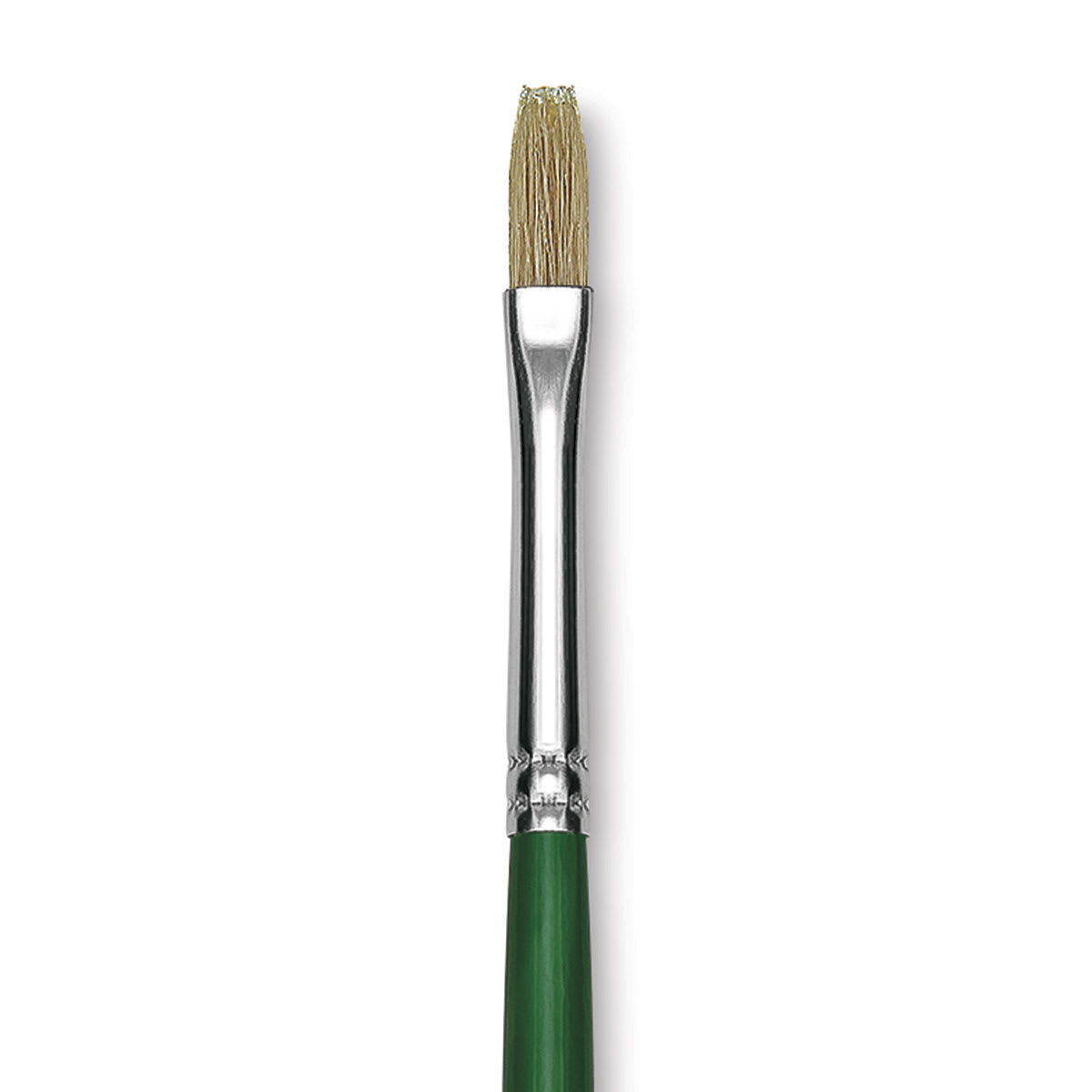 Blick Economy White Bristle Brush - Flat, Size 2 close up