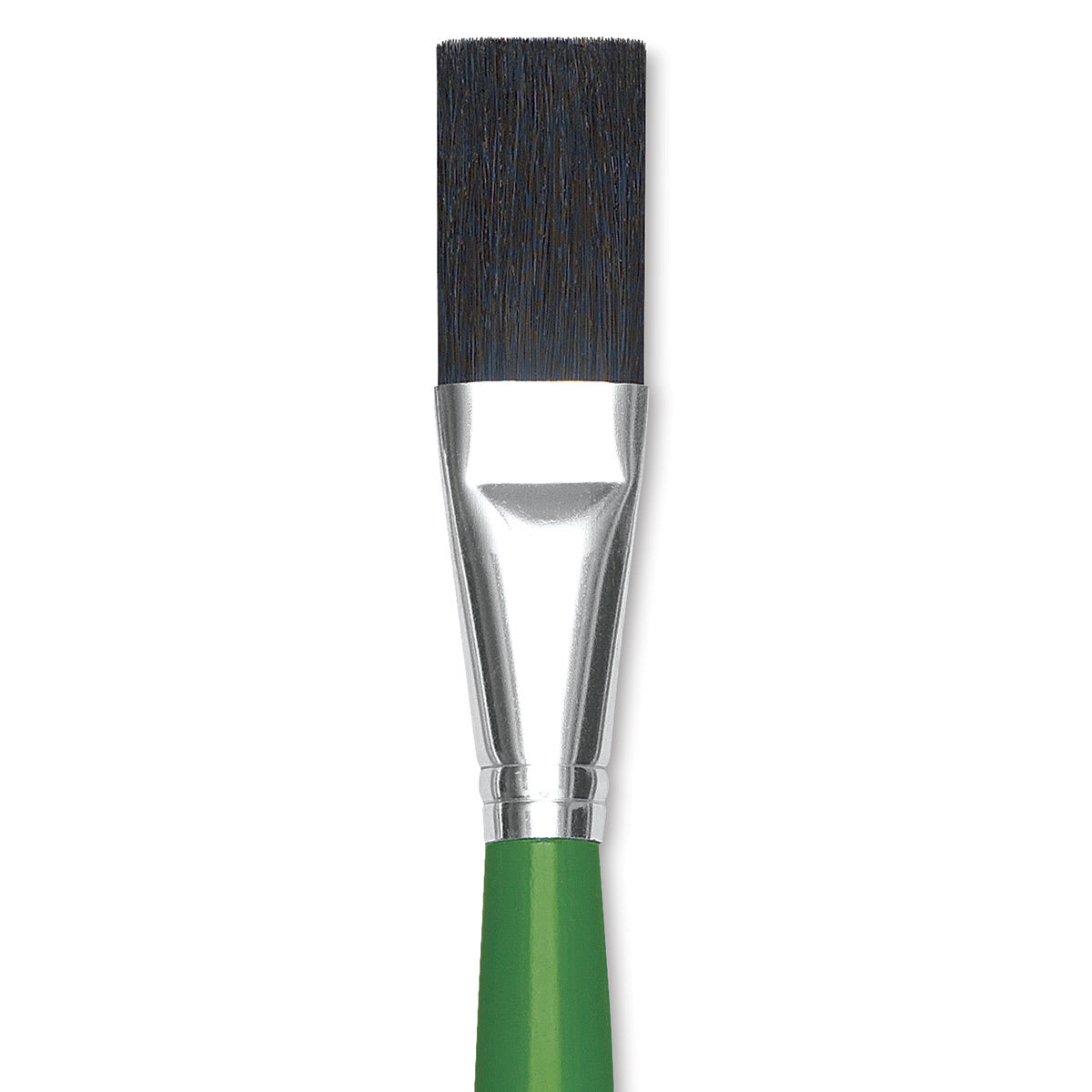 Blick Economy Black Bristle Brush - Easel Brush, Long Handle, 1" close up