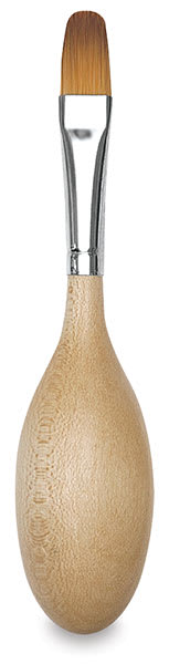 Blick Egg Handled Brushes - Filbert brush shown upright

