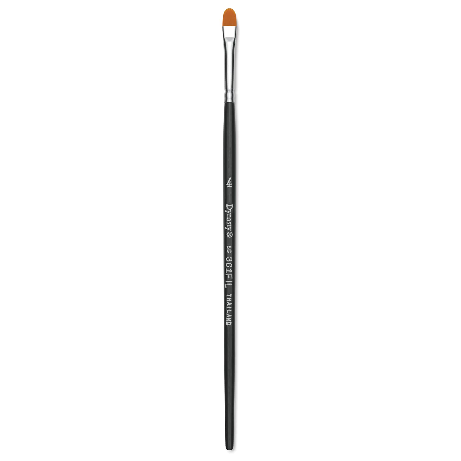 Dynasty Finest Golden Synthetic Brush - Filbert, Size 4
