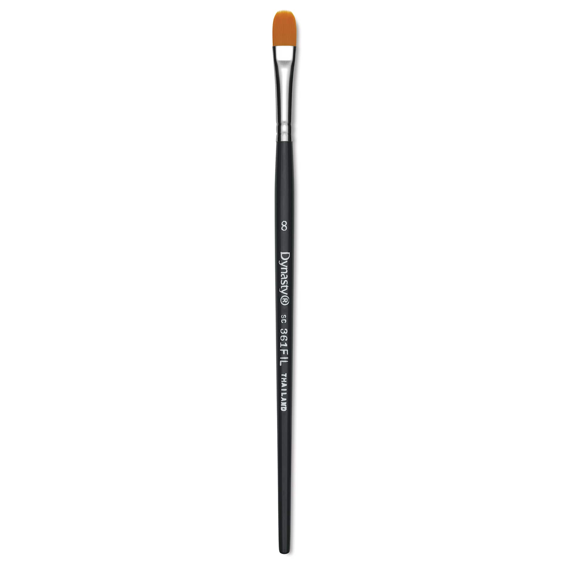 Dynasty Finest Golden Synthetic Brush - Filbert, Size 8