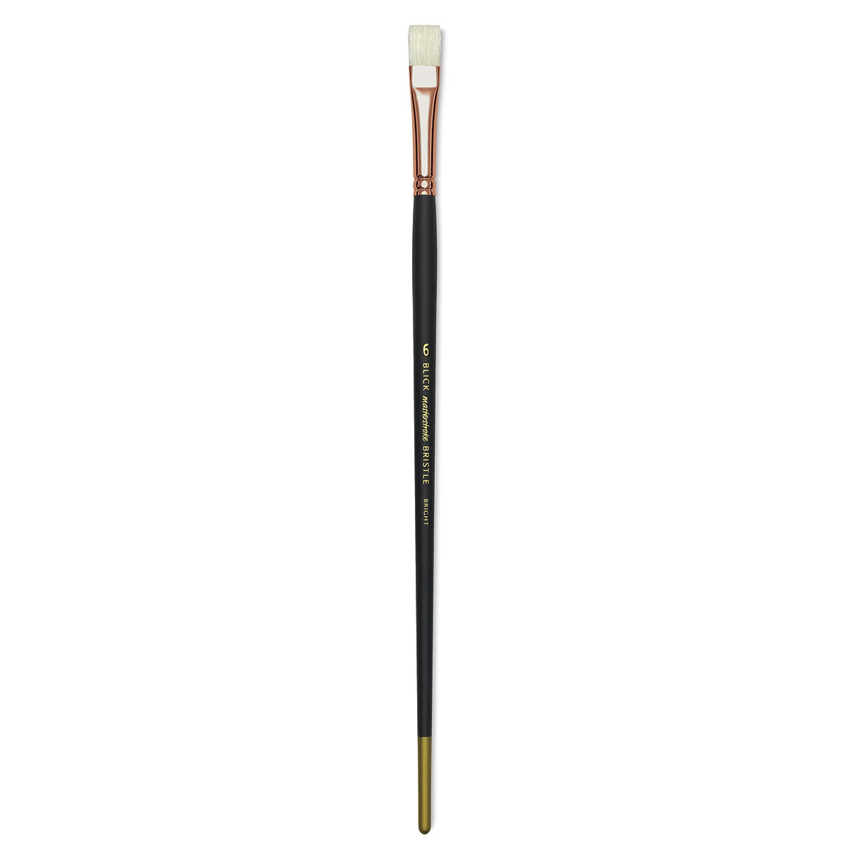 Blick Masterstroke Interlocking Bristle Brush - Bright, Long Handle, Size 6