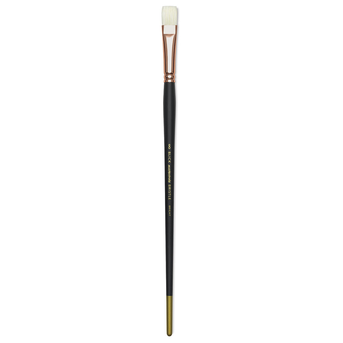 Blick Masterstroke Interlocking Bristle Brush - Bright, Long Handle, Size 8