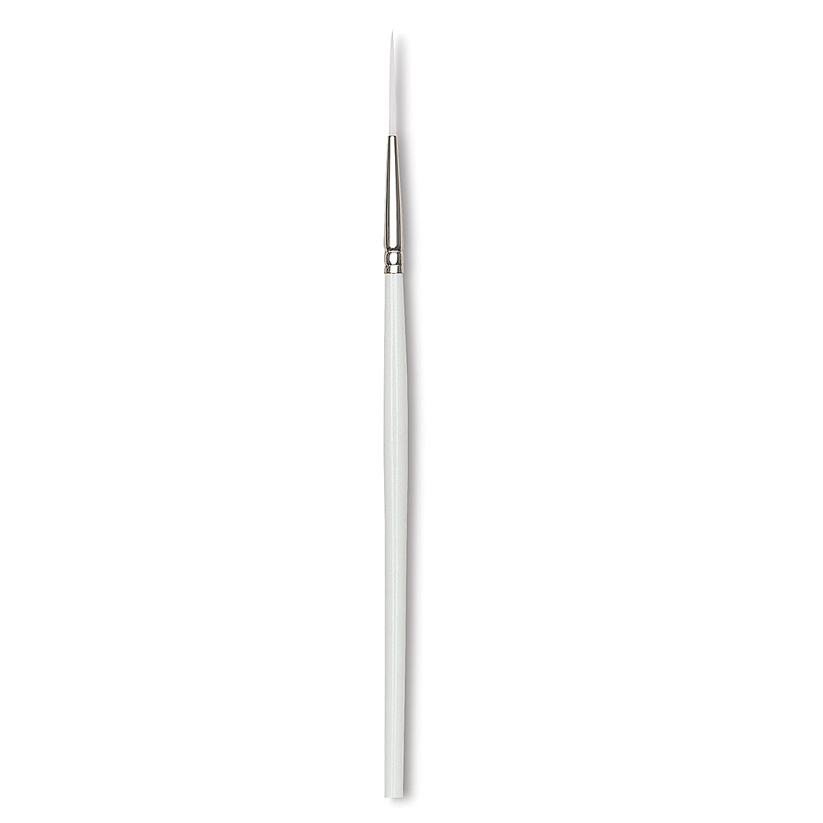 Bob Ross White Synthetic Brush - Size 2 Detail brush shown upright