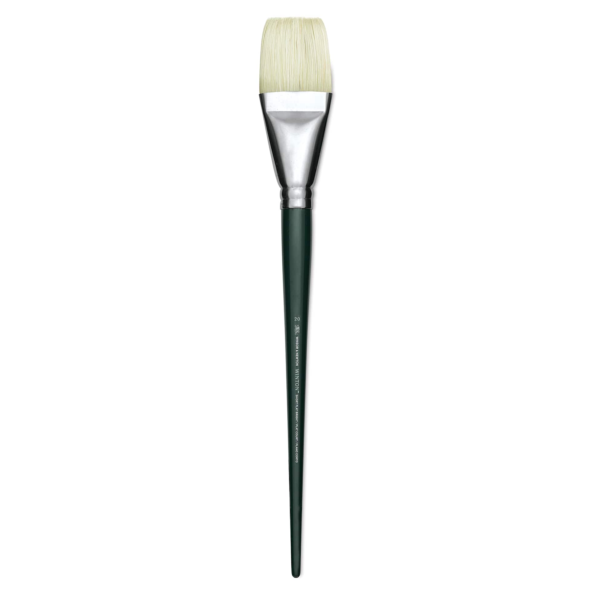 Winsor & Newton Winton Hog Bristle Brush - Bright, Long Handle, Size 20