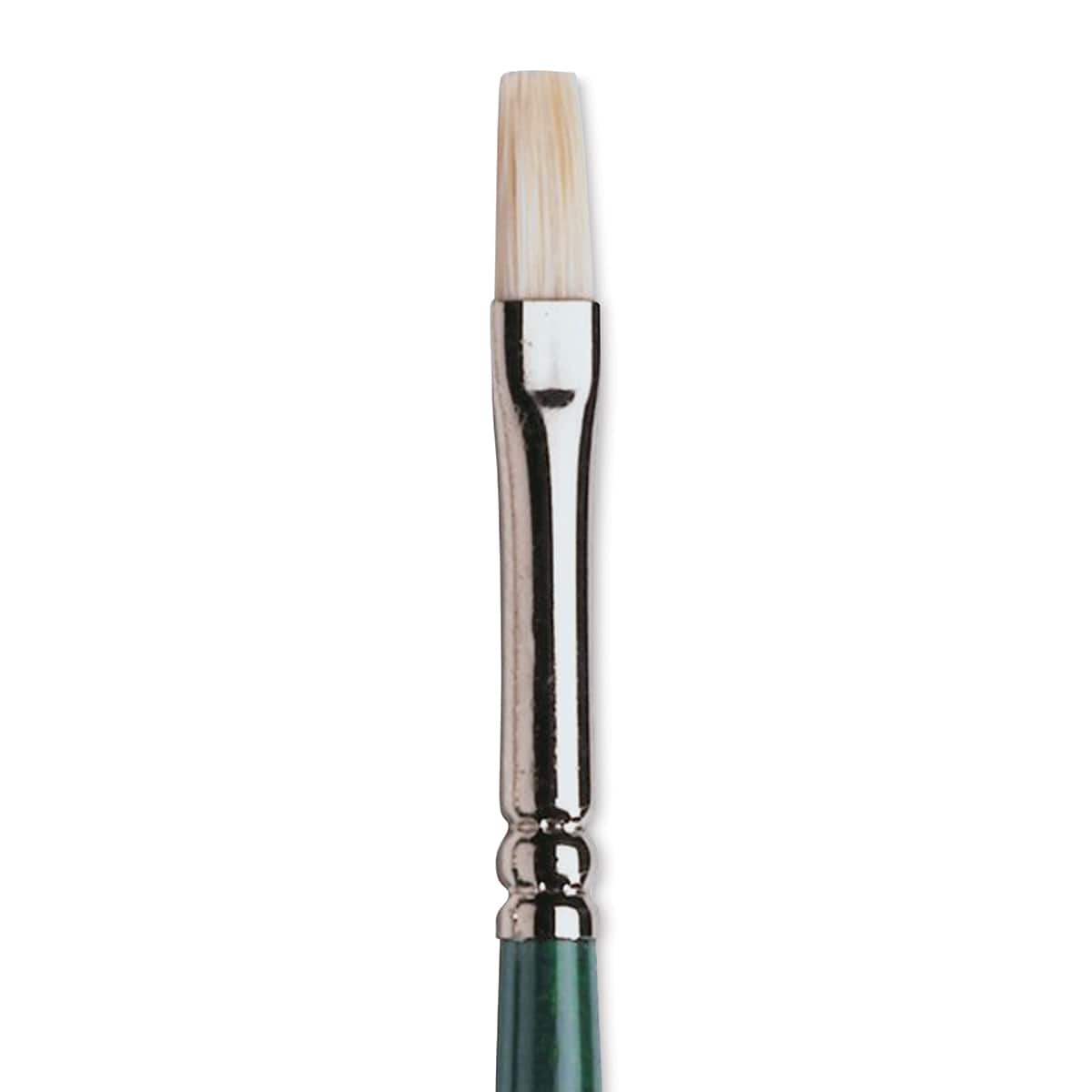 Winsor & Newton Winton Hog Bristle Brush - Flat, Long Handle, Size 1