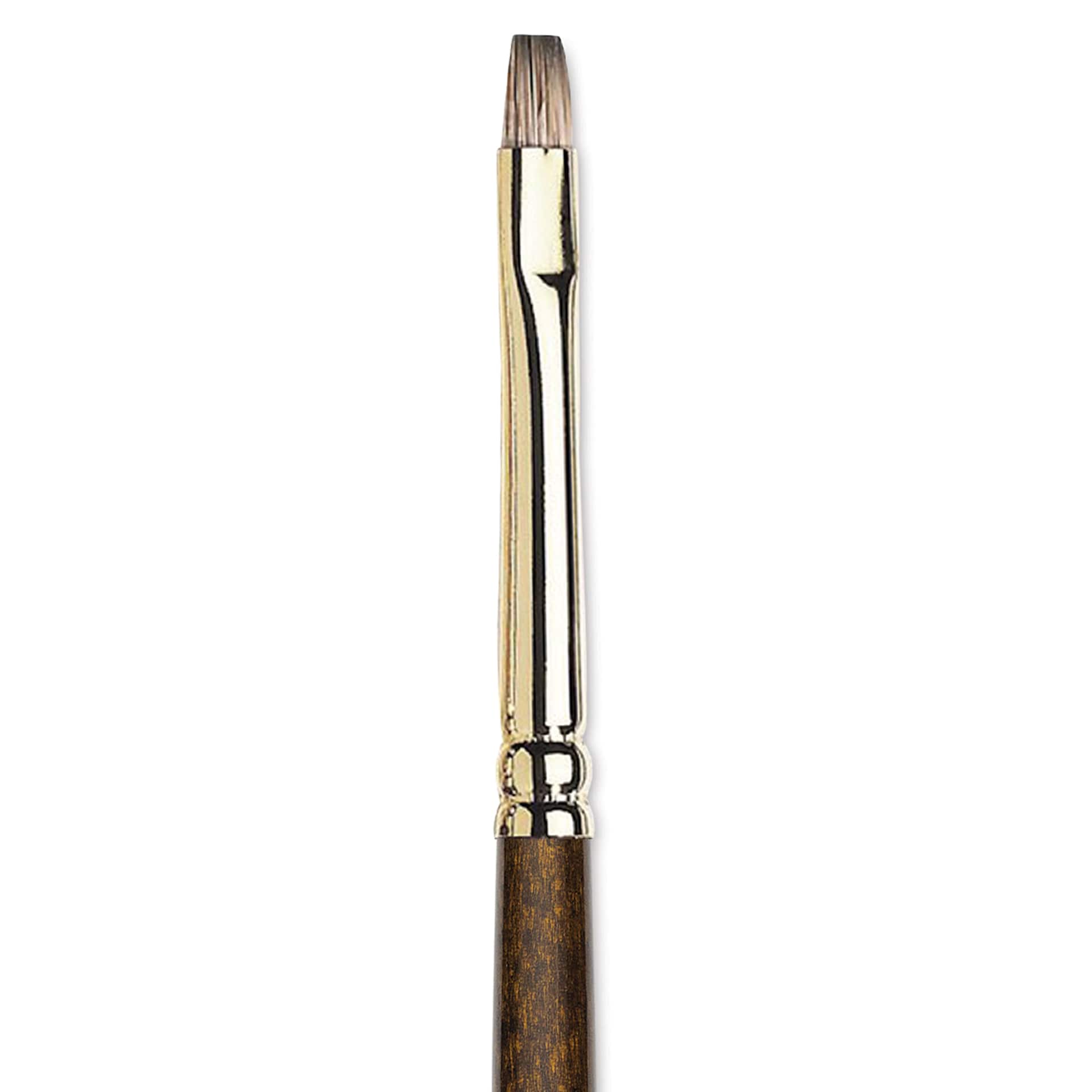 Winsor & Newton Monarch Mongoose Brush - Bright, Long Handle, Size 0, close up