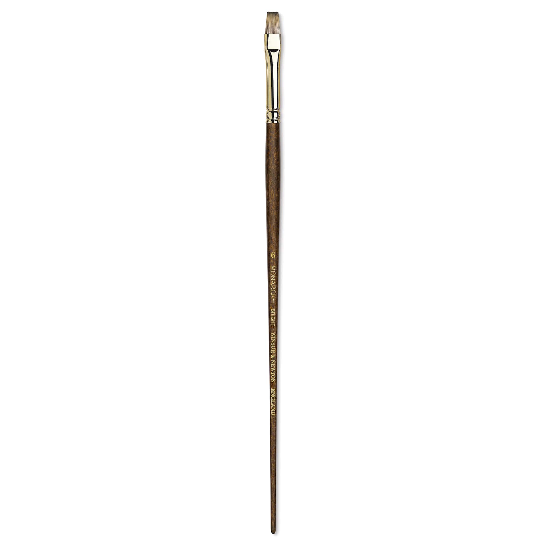 Winsor & Newton Monarch Mongoose Brush - Bright, Long Handle, Size 6