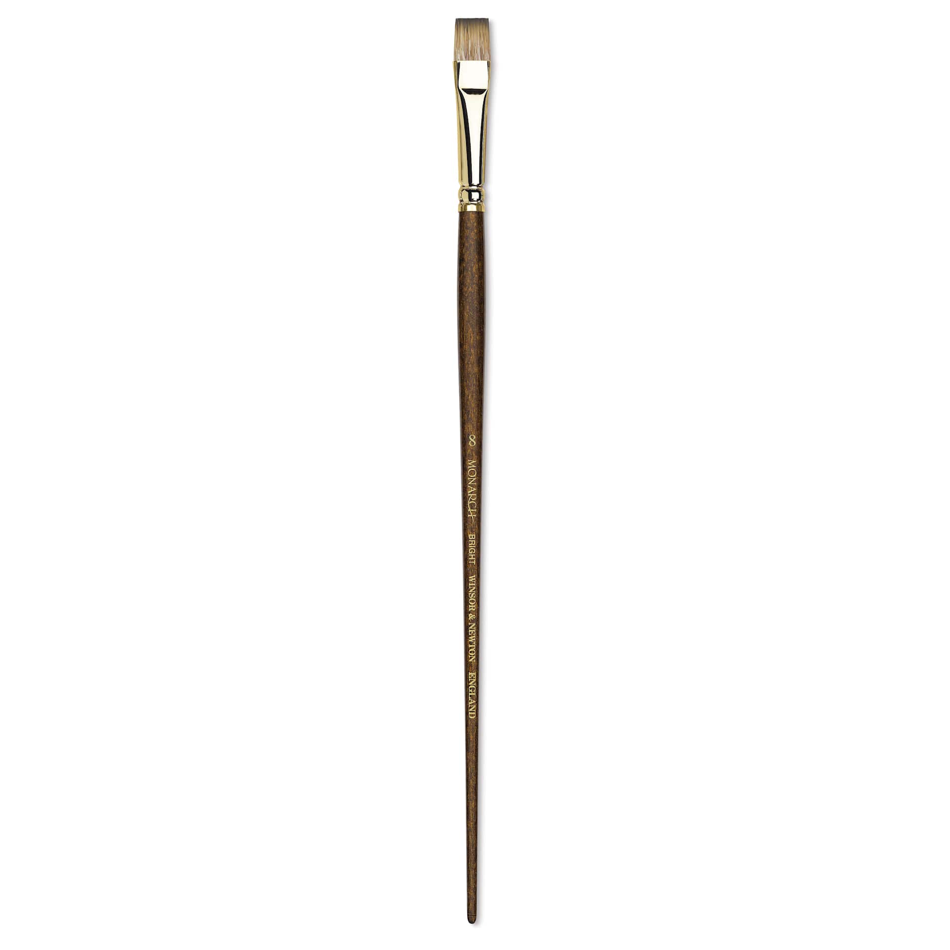 Winsor & Newton Monarch Mongoose Brush - Bright, Long Handle, Size 8