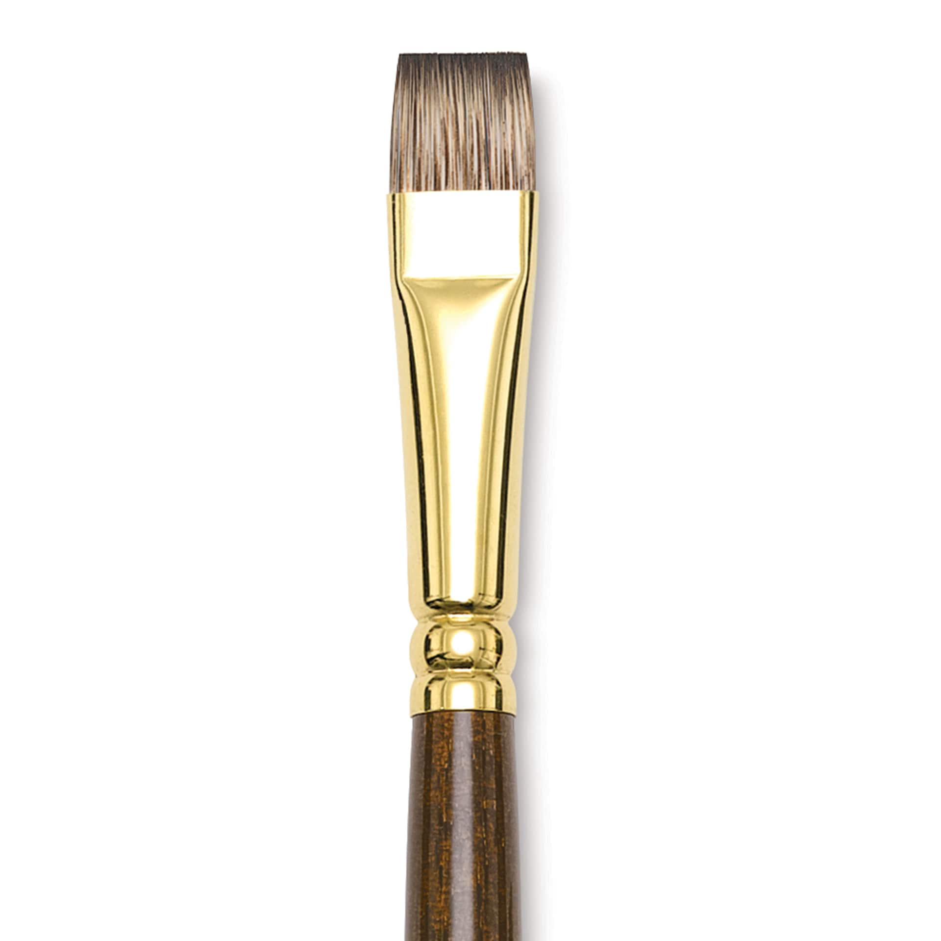 Winsor & Newton Monarch Mongoose Brush - Bright, Long Handle, Size 12, close up