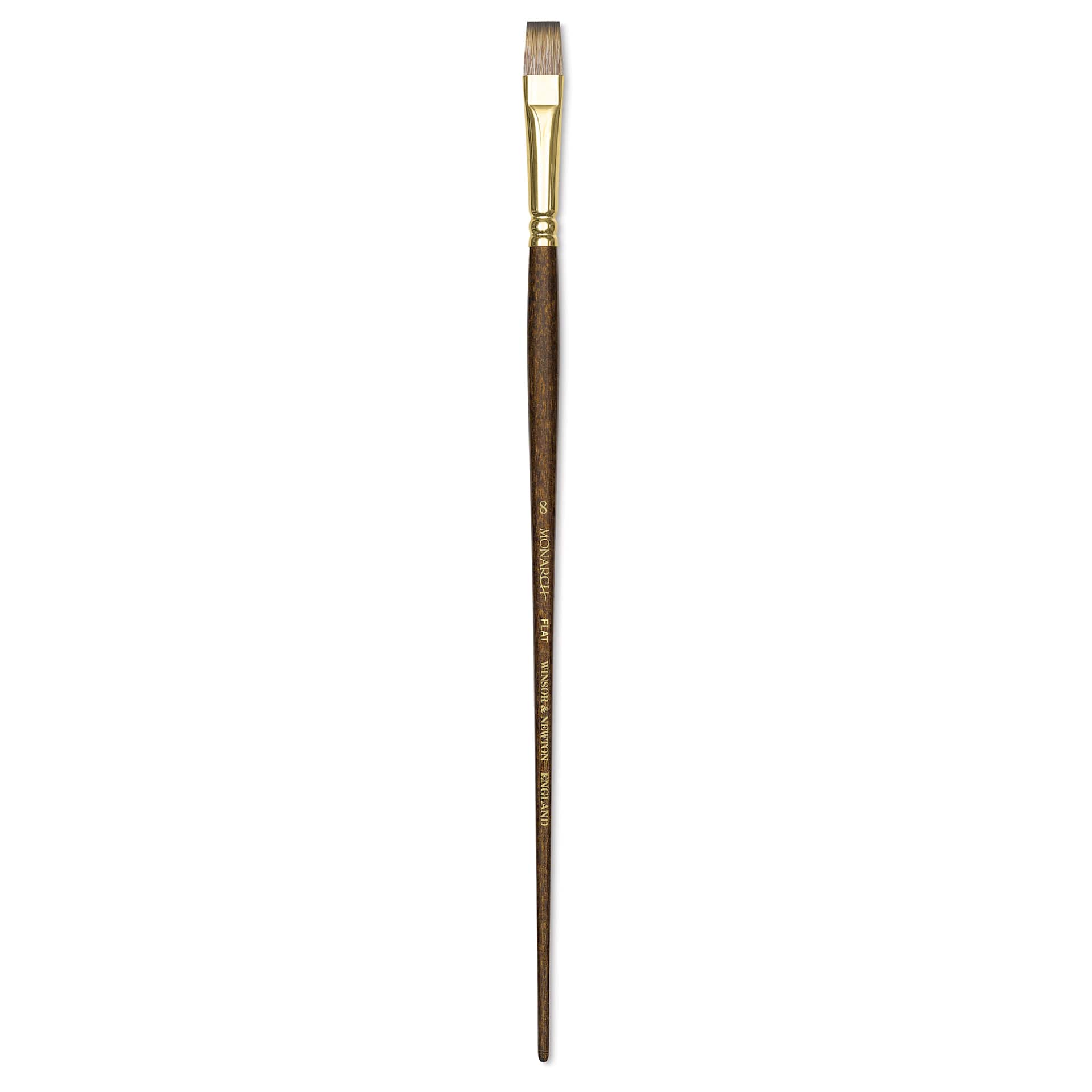 Winsor & Newton Monarch Mongoose Brush - Flat, Long Handle, Size 8