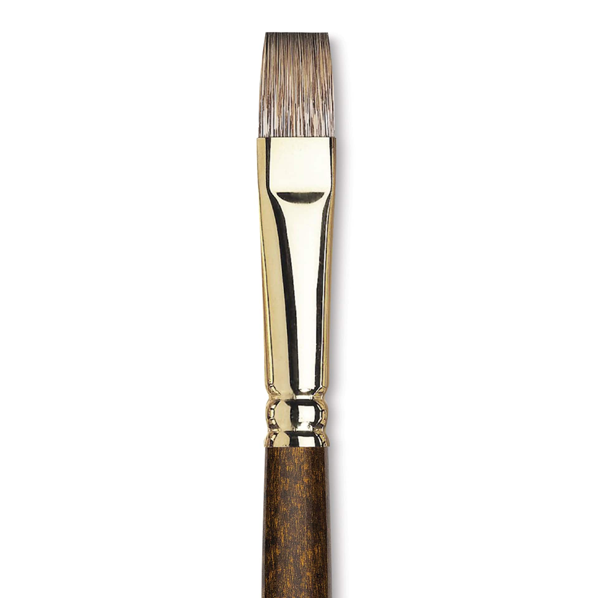 Winsor & Newton Monarch Mongoose Brush - Flat, Long Handle, Size 10, close up