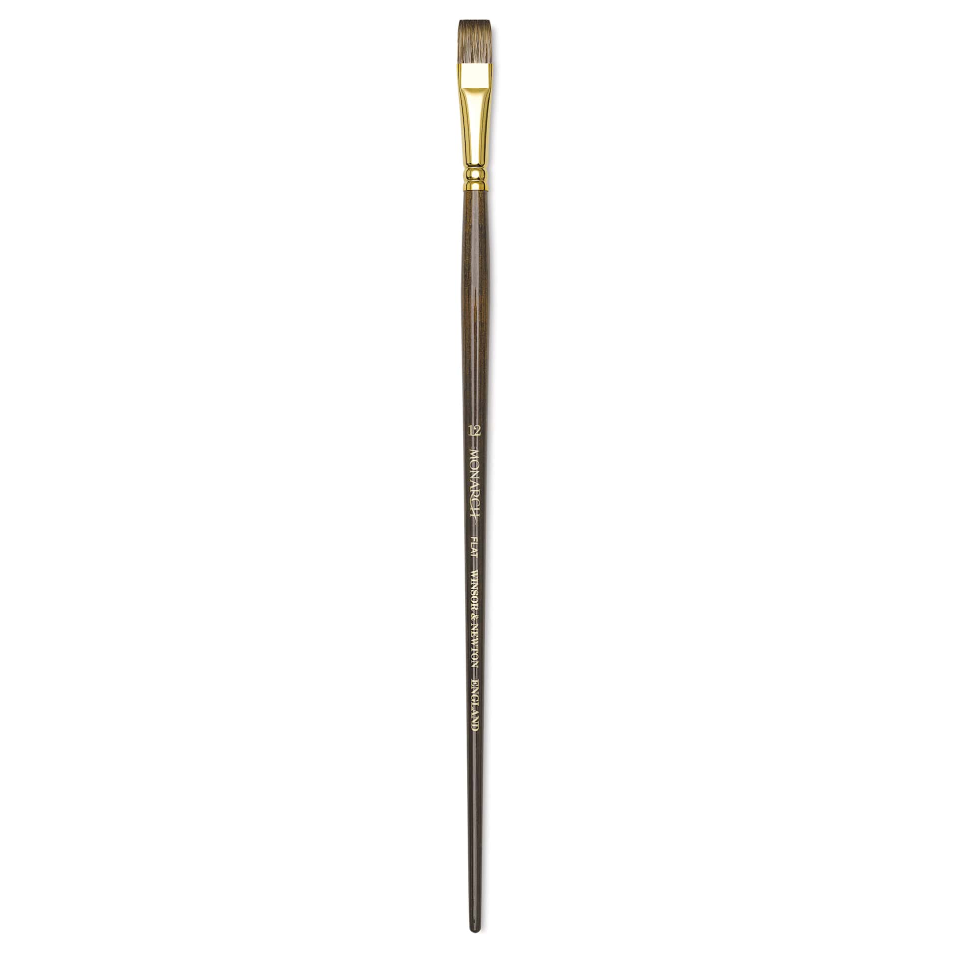 Winsor & Newton Monarch Mongoose Brush - Flat, Long Handle, Size 12