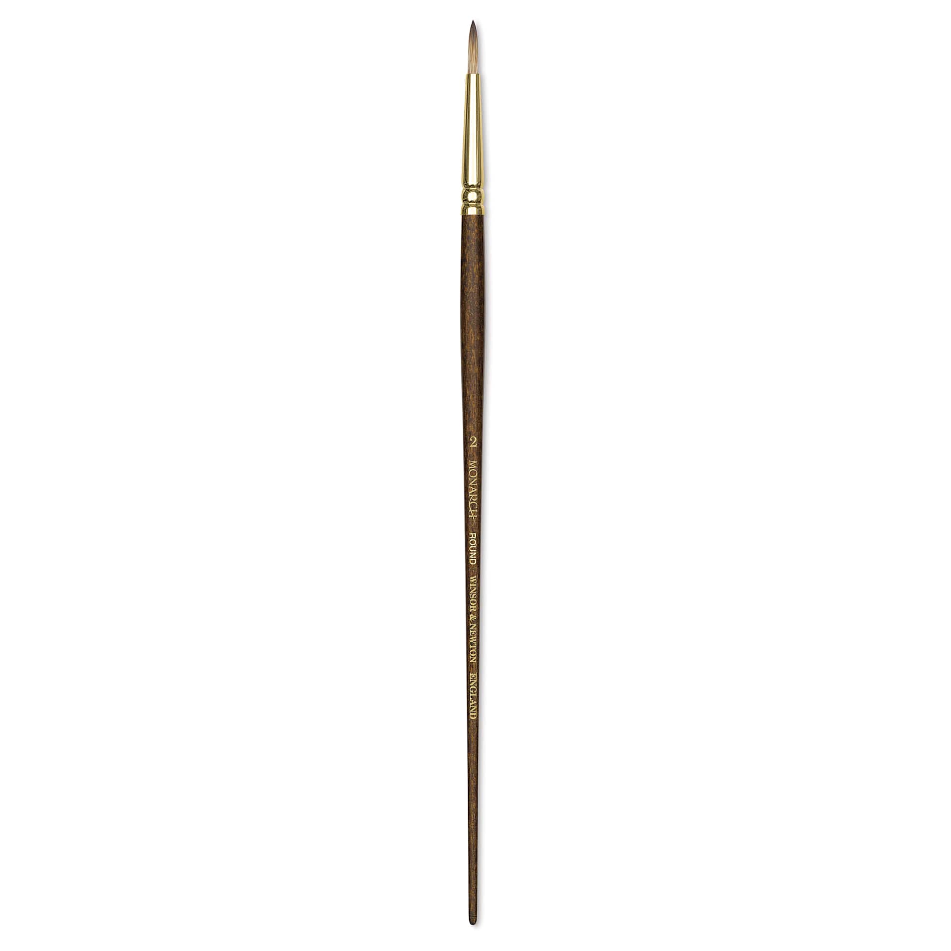 Winsor & Newton Monarch Mongoose Brush - Round, Long Handle, Size 2