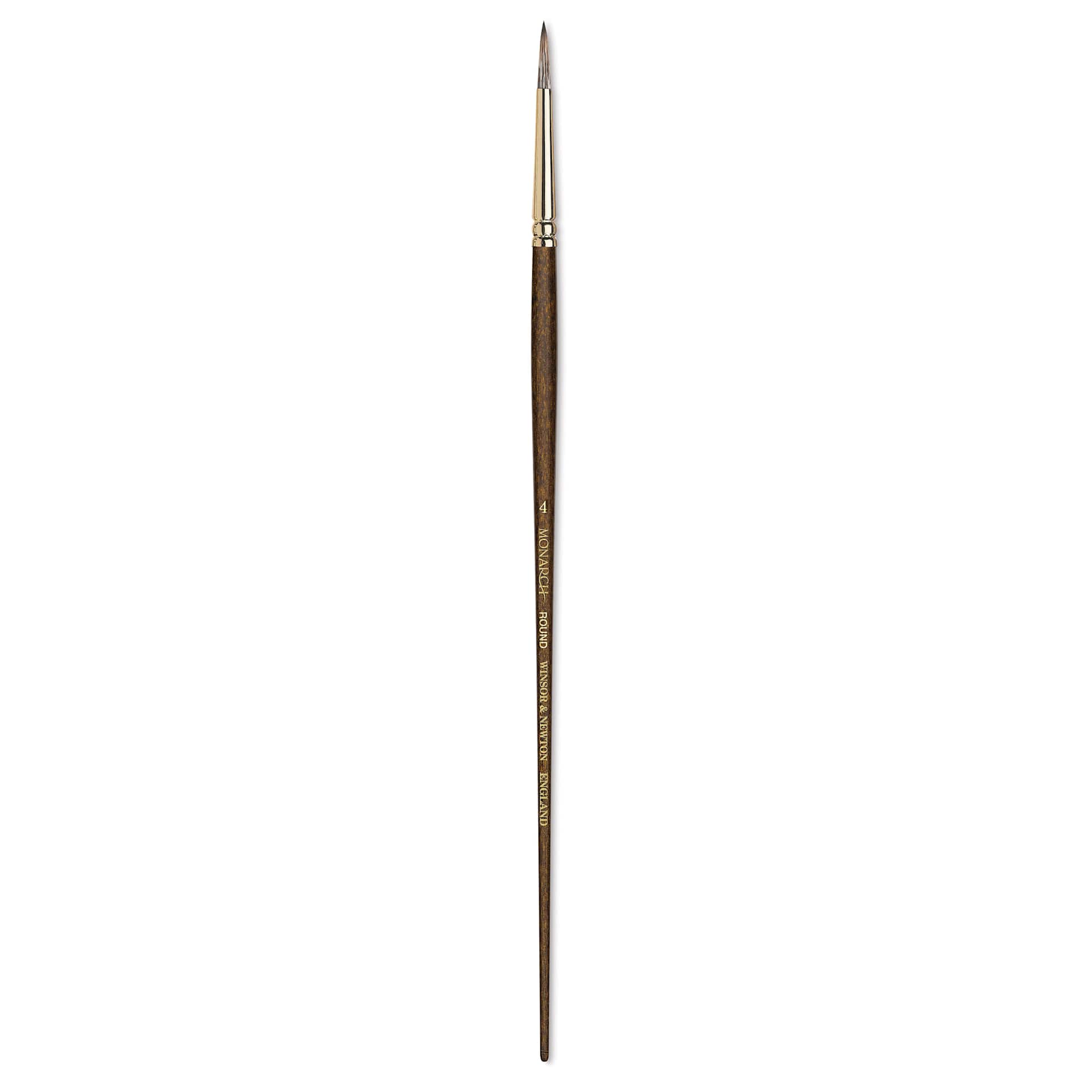 Winsor & Newton Monarch Mongoose Brush - Round, Long Handle, Size 4
