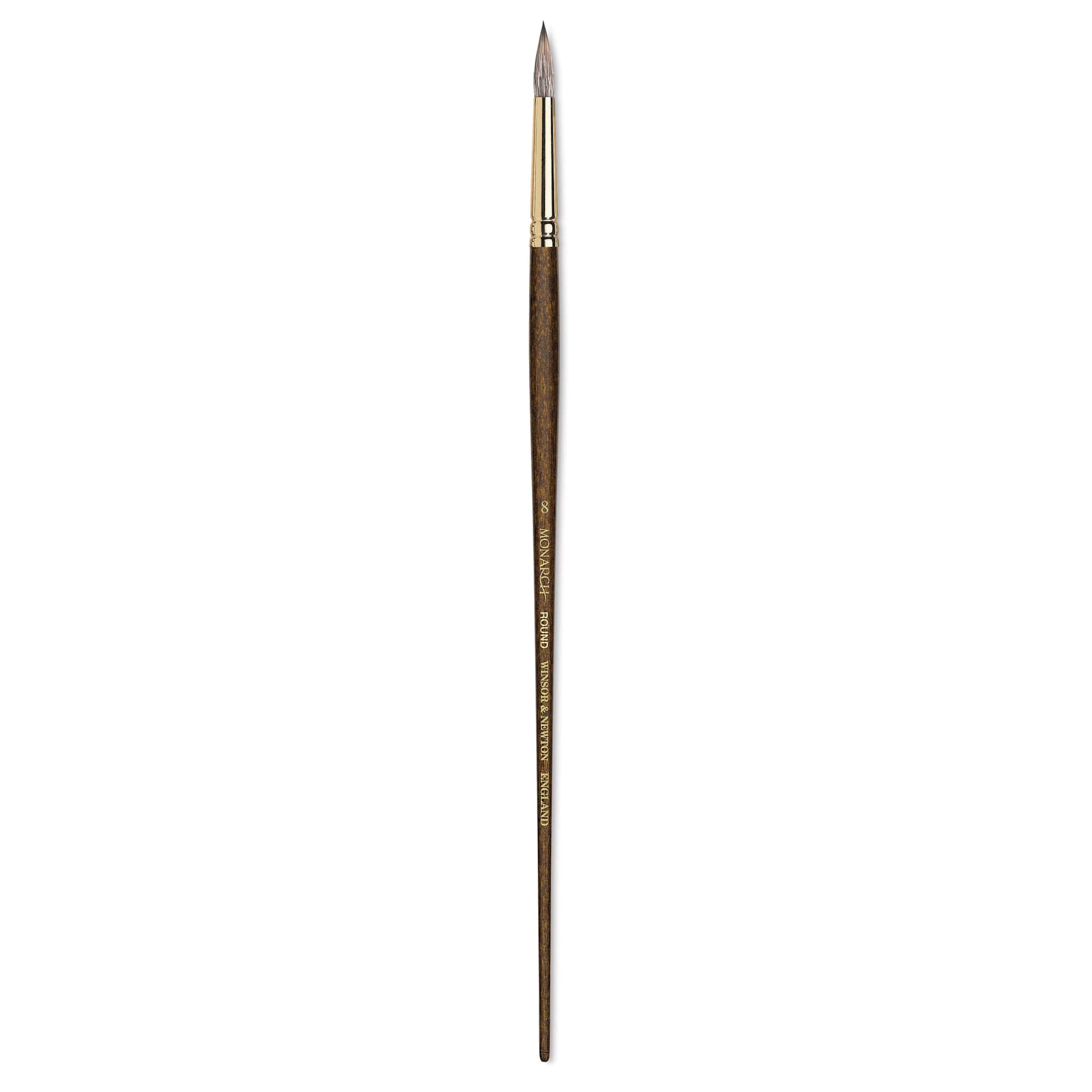 Winsor & Newton Monarch Mongoose Brush - Round, Long Handle, Size 8