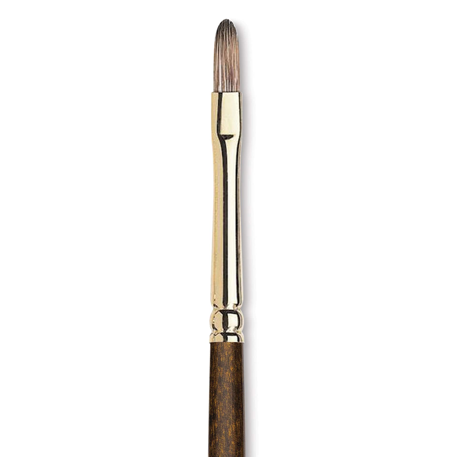 Winsor & Newton Monarch Mongoose Brush - Filbert, Long Handle, Size 0, close up