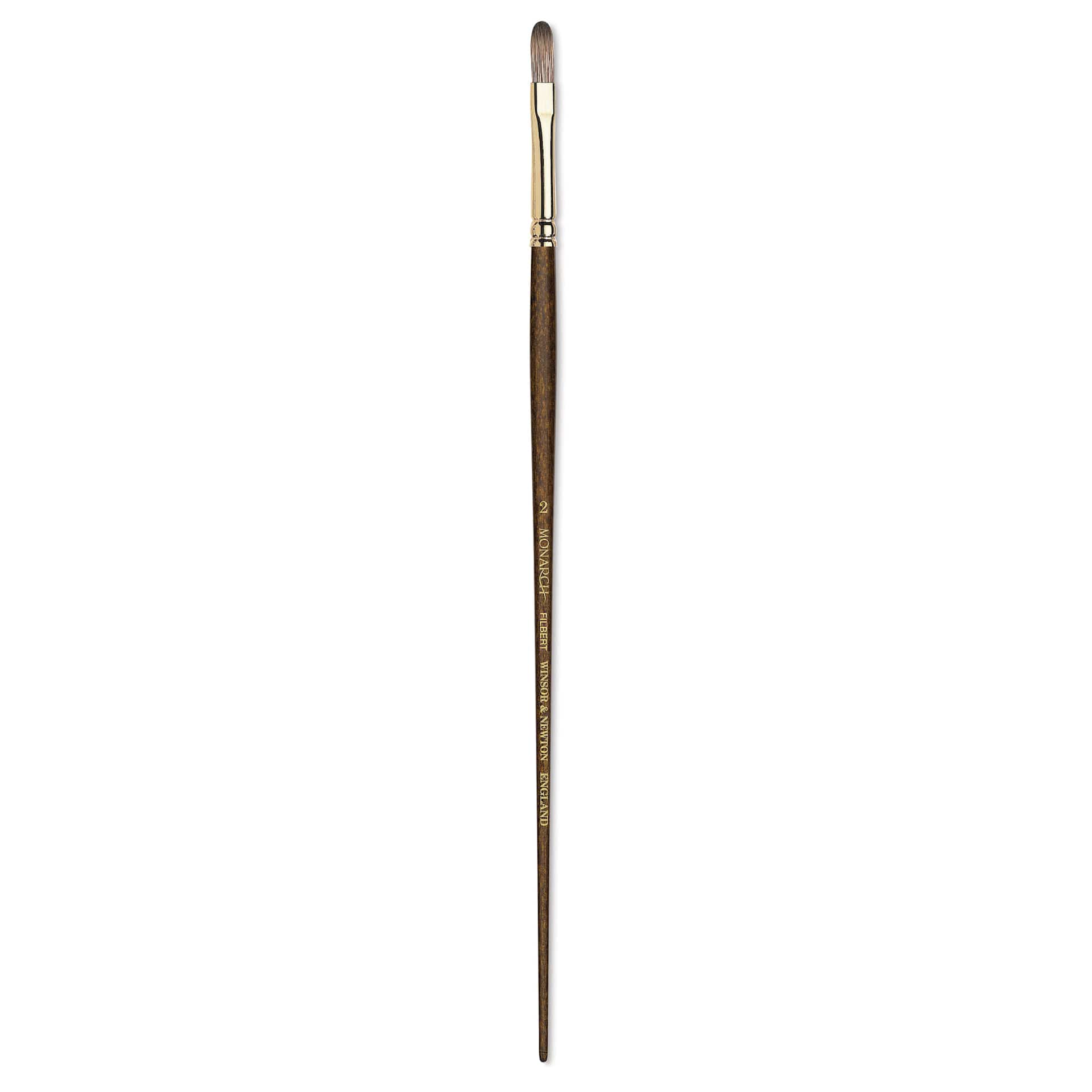 Winsor & Newton Monarch Mongoose Brush - Filbert, Long Handle, Size 2