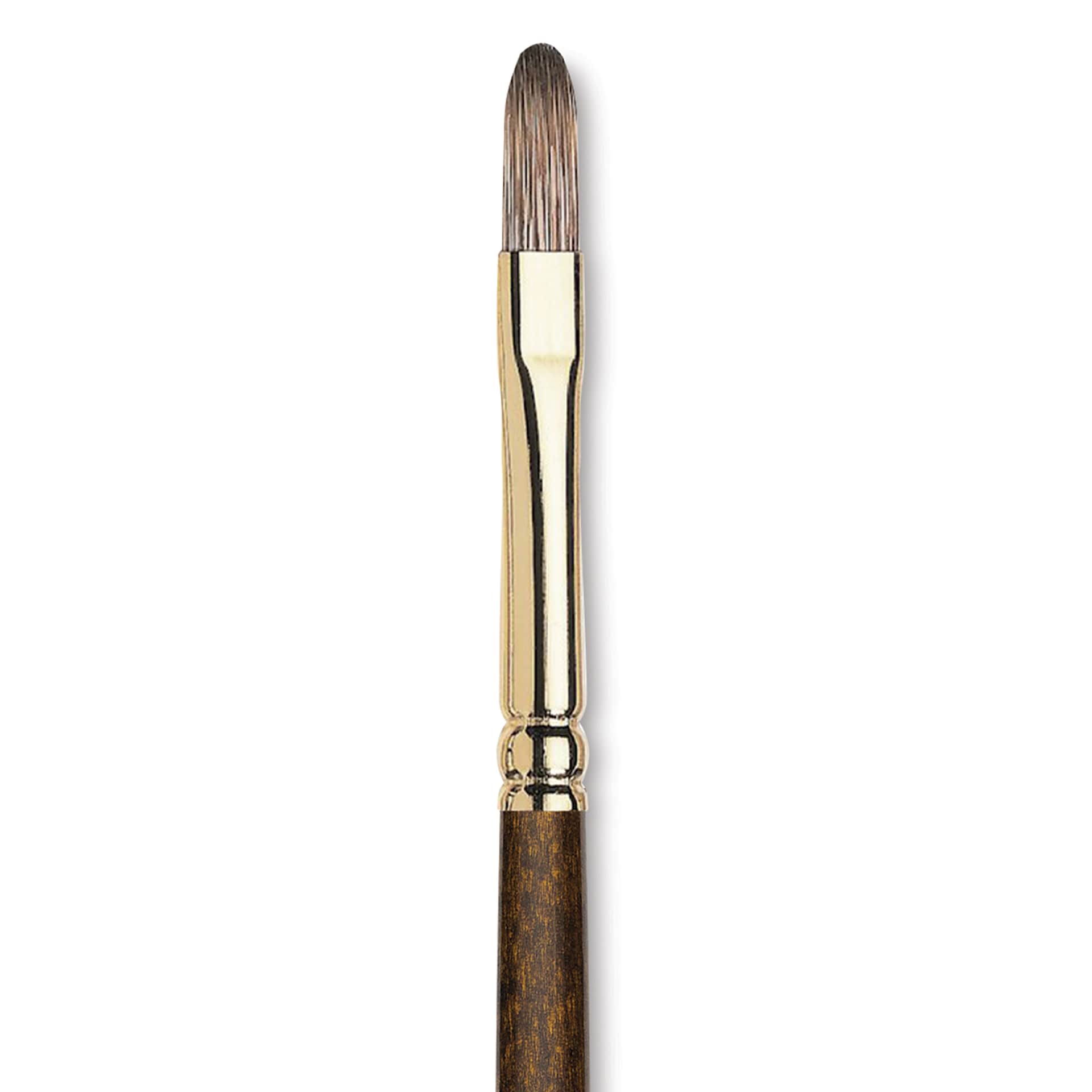 Winsor & Newton Monarch Mongoose Brush - Filbert, Long Handle, Size 4, close up