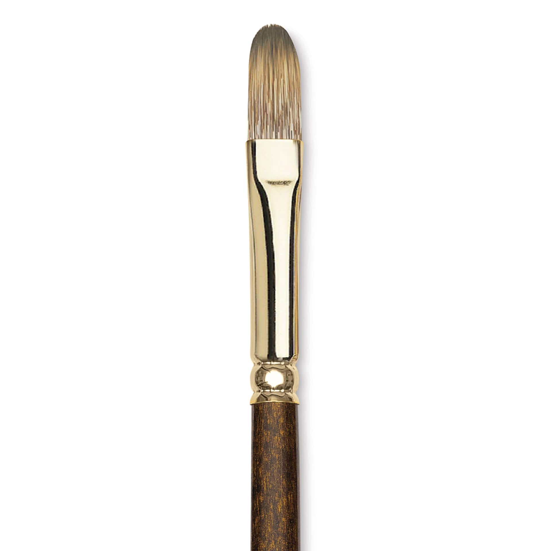 Winsor & Newton Monarch Mongoose Brush - Filbert, Long Handle, Size 8, close up