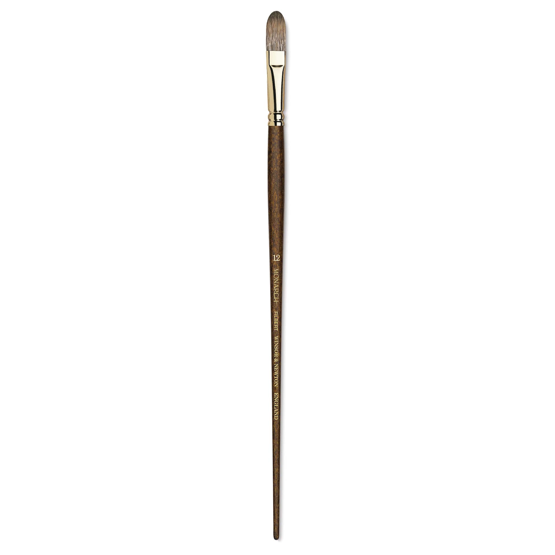 Winsor & Newton Monarch Mongoose Brush - Filbert, Long Handle, Size 12