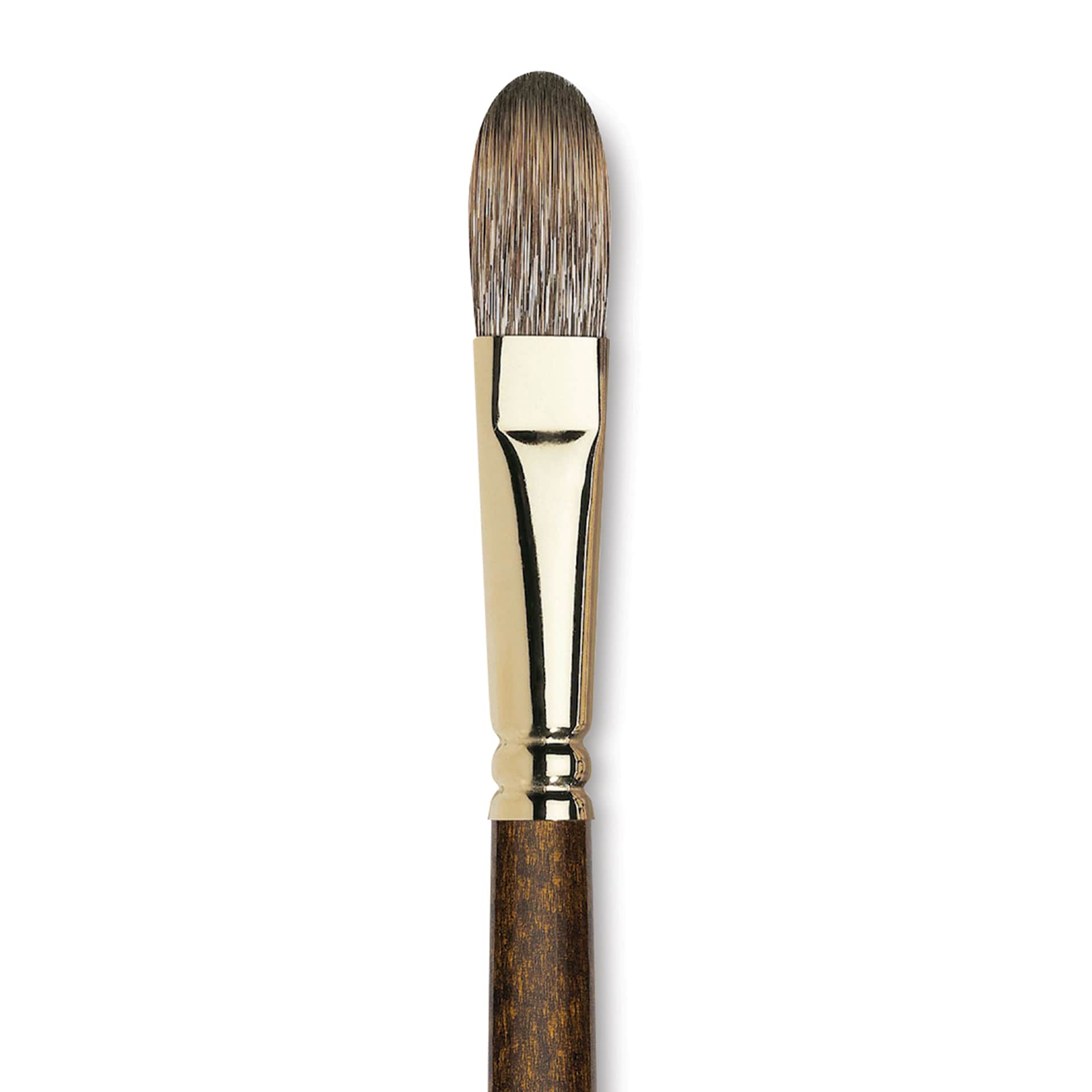 Winsor & Newton Monarch Mongoose Brush - Filbert, Long Handle, Size 14, close up
