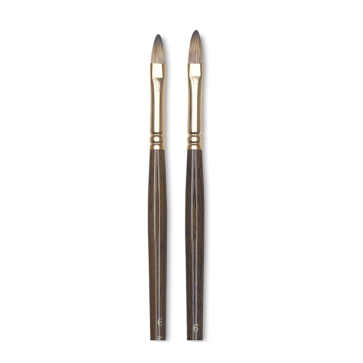 Winsor & Newton Monarch Brushes - 2 Filbert brushes shown vertically