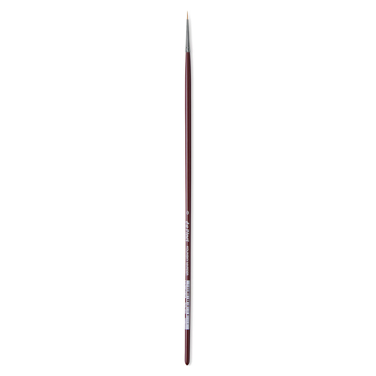 Da Vinci Kolinsky Red Oil Sable Brush - Round, Long Handle, Size 0