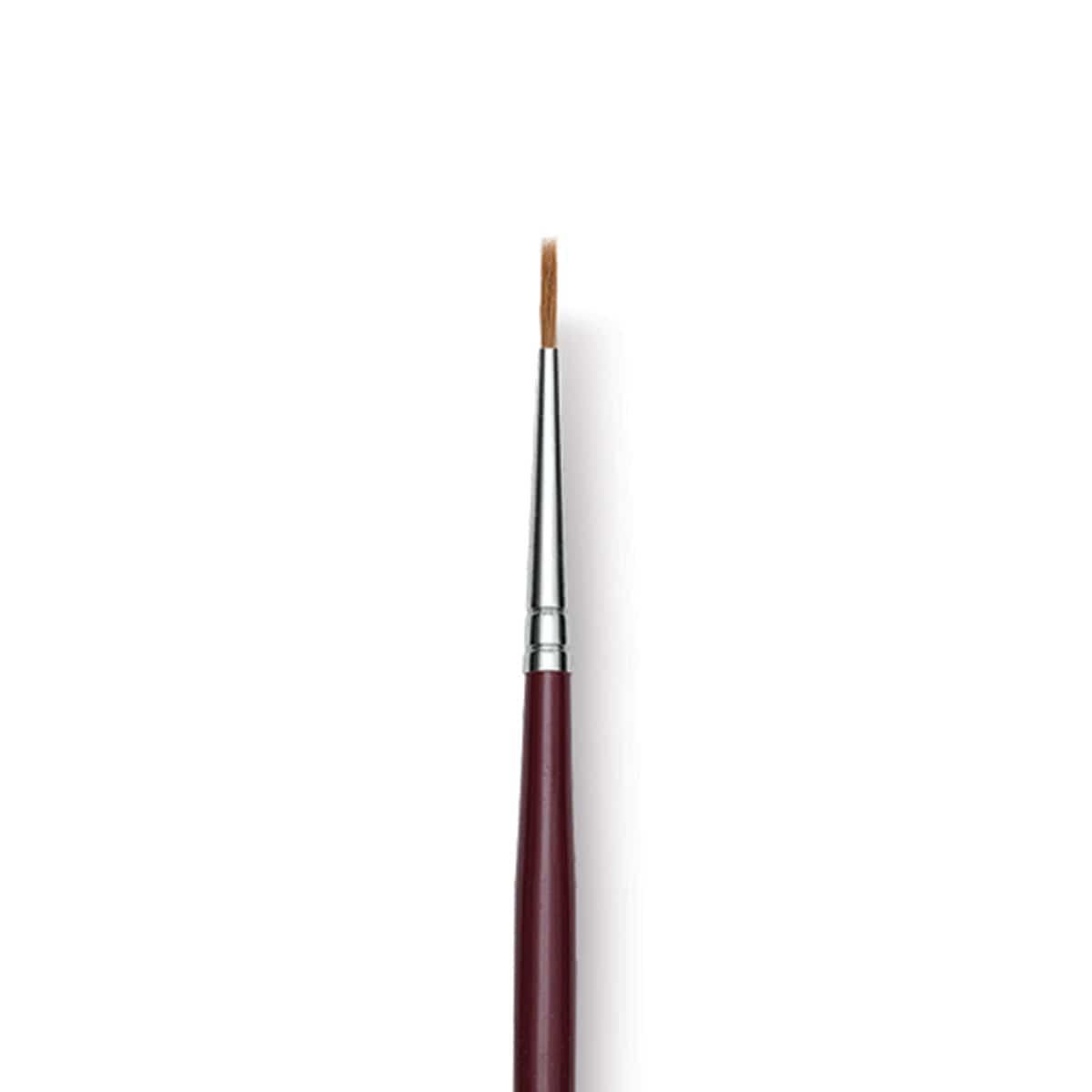 Da Vinci Kolinsky Red Oil Sable Brush - Round, Long Handle, Size 2