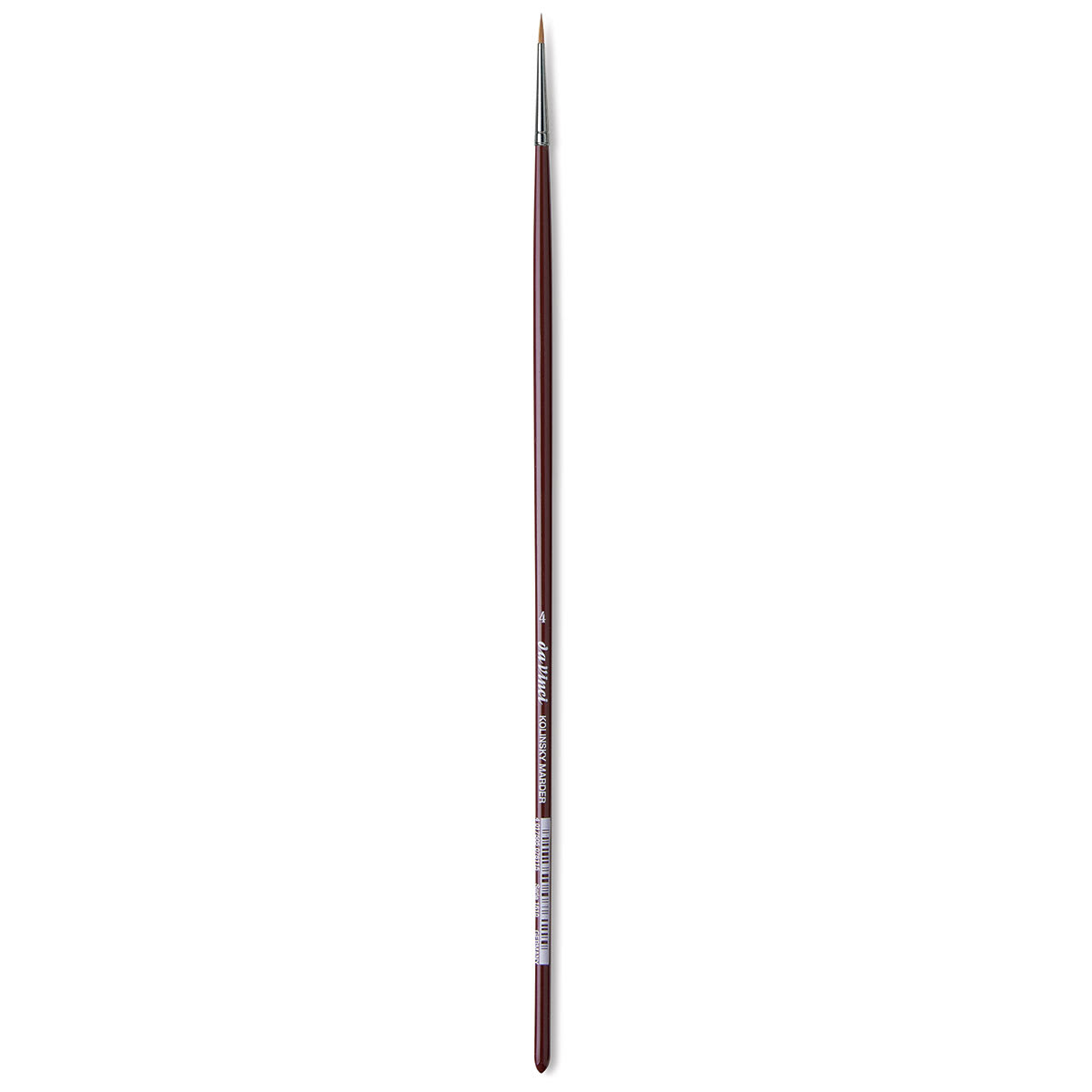 Da Vinci Kolinsky Red Oil Sable Brush - Round, Long Handle, Size 4