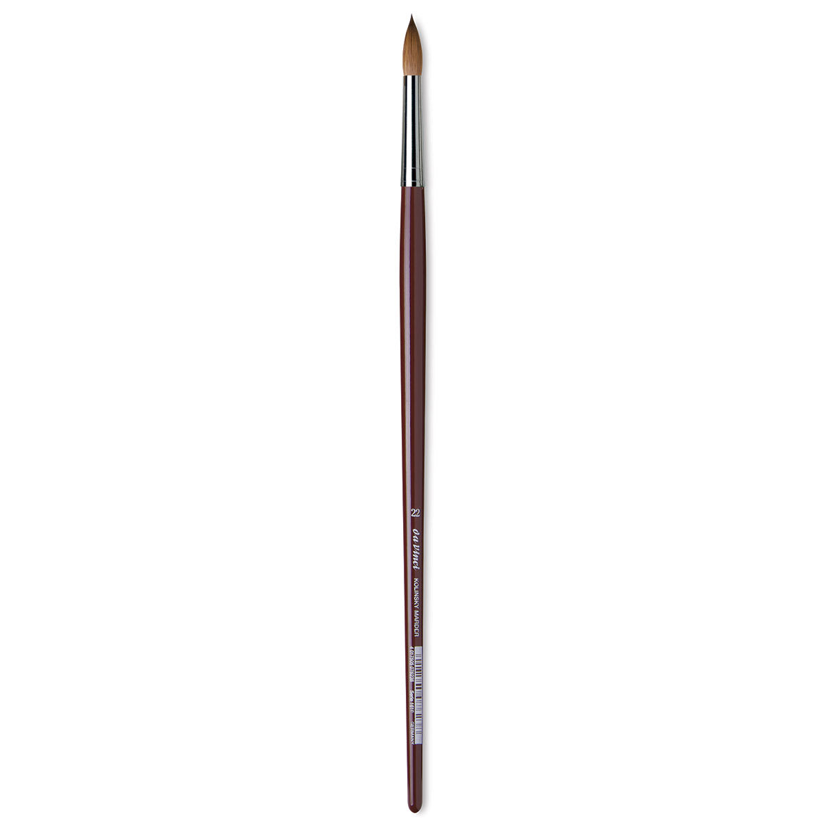 Da Vinci Kolinsky Red Oil Sable Brush - Round, Long Handle, Size 22