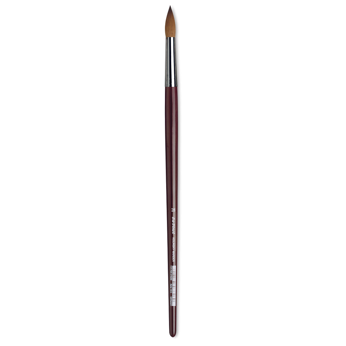 Da Vinci Kolinsky Red Oil Sable Brush - Round, Long Handle, Size 28