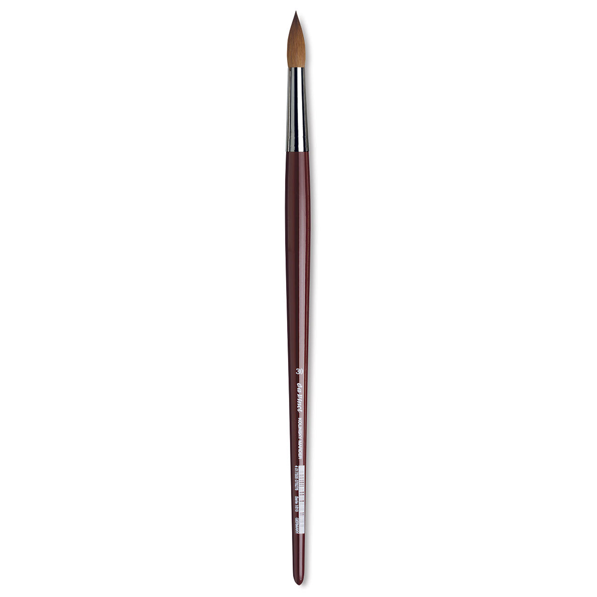 Da Vinci Kolinsky Red Oil Sable Brush - Round, Long Handle, Size 30