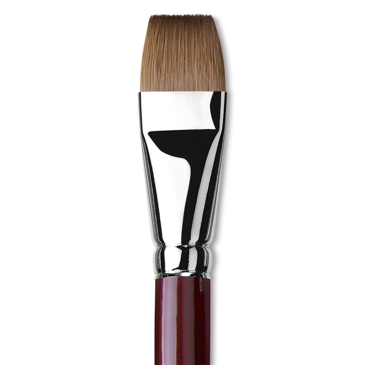Da Vinci Kolinsky Red Oil Sable Brush - Bright, Long Handle, Size 22 close up